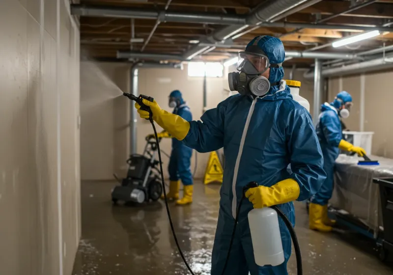 Basement Sanitization and Antimicrobial Treatment process in Claycomo, MO
